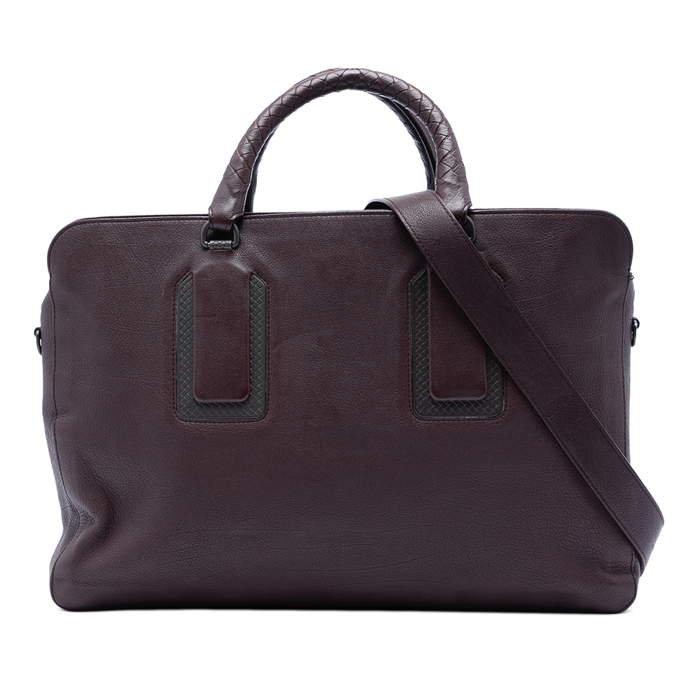 Pre-Loved Bottega Veneta Leather Business Bag